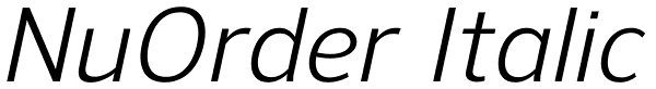 NuOrder Italic Font