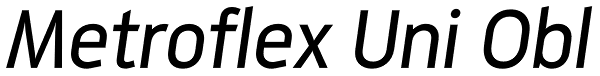 Metroflex Uni Obl Font