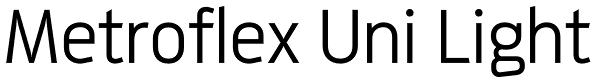 Metroflex Uni Light Font