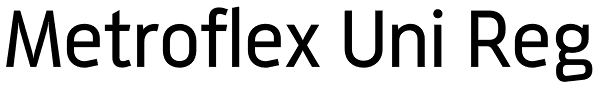 Metroflex Uni Reg Font