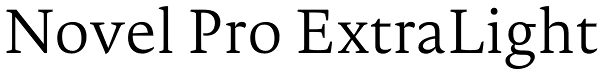 Novel Pro ExtraLight Font