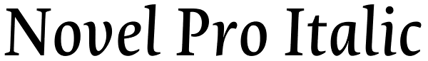 Novel Pro Italic Font