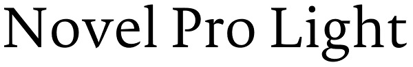 Novel Pro Light Font