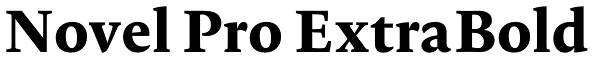 Novel Pro ExtraBold Font