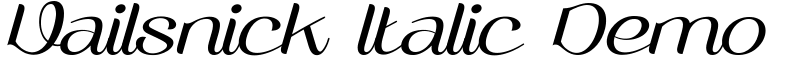 Vailsnick Italic Demo  Font