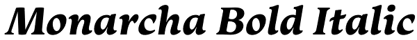 Monarcha Bold Italic Font