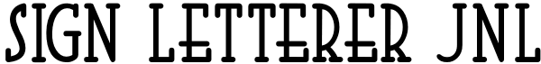 Sign Letterer JNL Font