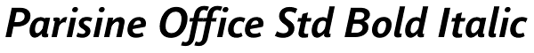 Parisine Office Std Bold Italic Font