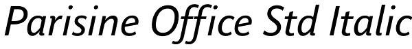 Parisine Office Std Italic Font