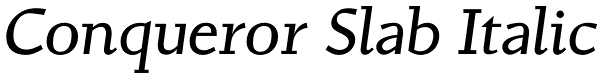 Conqueror Slab Italic Font