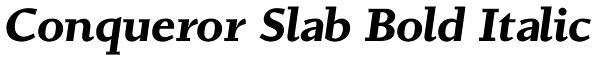 Conqueror Slab Bold Italic Font