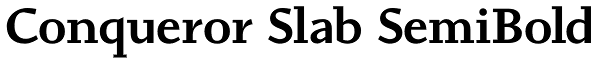 Conqueror Slab SemiBold Font