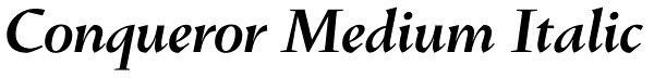 Conqueror Medium Italic Font