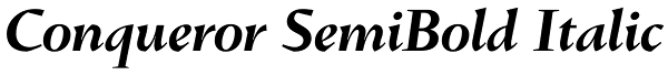 Conqueror SemiBold Italic Font