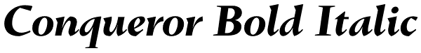 Conqueror Bold Italic Font