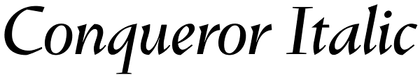 Conqueror Italic Font