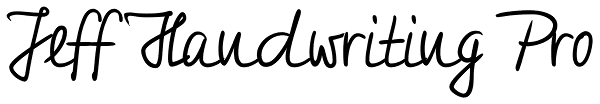 Jeff Handwriting Pro Font