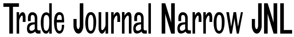 Trade Journal Narrow JNL Font