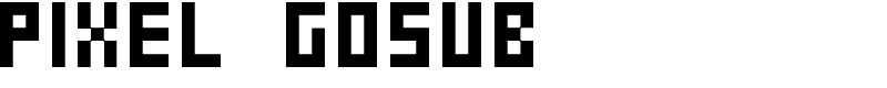 Pixel Gosub Font