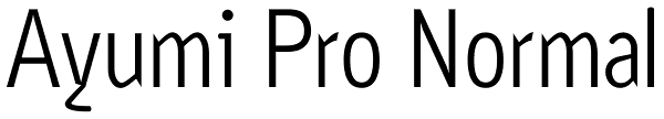 Ayumi Pro Normal Font