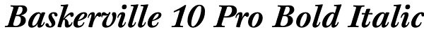 Baskerville 10 Pro Bold Italic Font