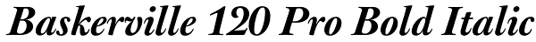 Baskerville 120 Pro Bold Italic Font