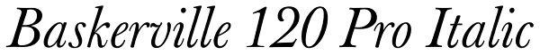 Baskerville 120 Pro Italic Font