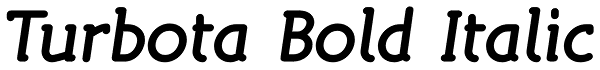 Turbota Bold Italic Font