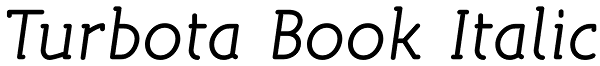 Turbota Book Italic Font