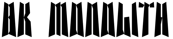 BK Monolith Font