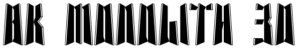 BK Monolith 3D Font