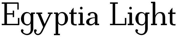 Egyptia Light Font