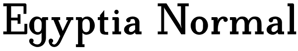 Egyptia Normal Font