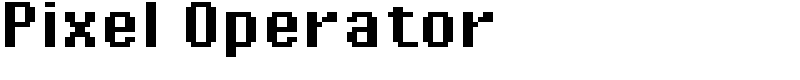 Pixel Operator Font