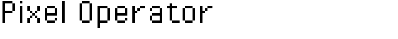 Pixel Operator Font