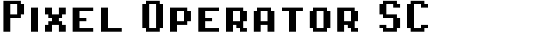 Pixel Operator SC Font