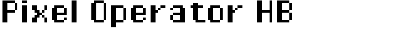 Pixel Operator HB Font