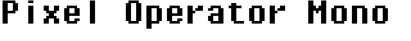 Pixel Operator Mono Font