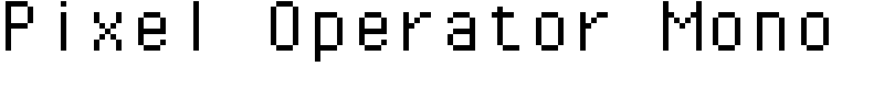 Pixel Operator Mono Font