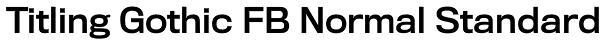 Titling Gothic FB Normal Standard Font