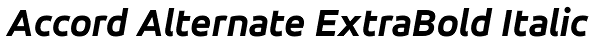 Accord Alternate ExtraBold Italic Font