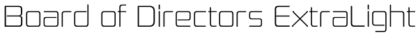 Board of Directors ExtraLight Font