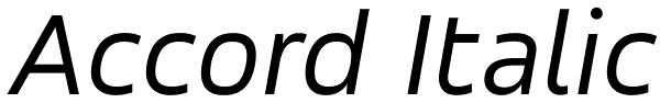 Accord Italic Font