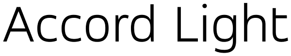 Accord Light Font