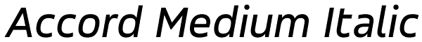 Accord Medium Italic Font