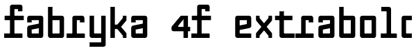 Fabryka 4F ExtraBold Font
