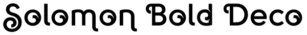 Solomon Bold Deco Font