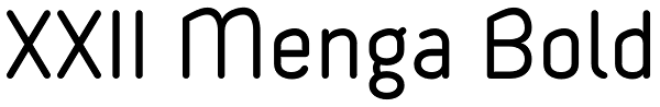 XXII Menga Bold Font