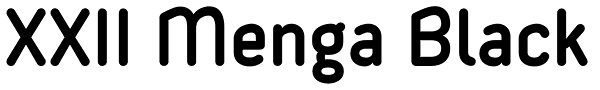 XXII Menga Black Font