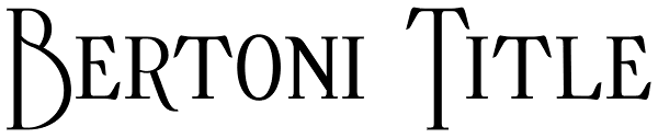 Bertoni Title Font